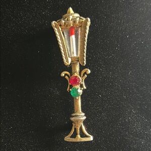 Hollycraft Gold and Multicolor Brooch